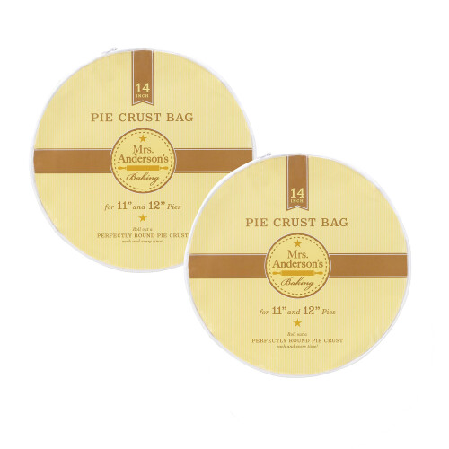 Fru Anderson's Baking Easy No-Mess Pie Crust Maker Bag BPA Gratis 14-tommer s?t p? 2