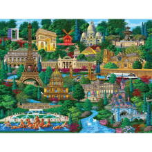 Bits and Pieces  300-teiliges Puzzle fr Erwachsene  Blick auf die Stadt Paris  300-teiliges Frankreich-Puzzle vom Knstler Joseph Burgess