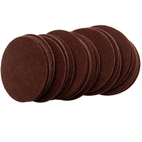 Brincalho para sempre depois de crculos de feltro rgidos de 3 polegadas e 30 peas marrons