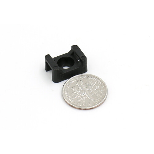 iExcell 100 Pcs Black 4.5mm Cable Tie Base Saddle Type Mount Wire Holder 2