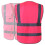 JKSafety Γιλέκο Ασφαλείας 9 Τσεπών με Ανακλαστικές Ράβδους, ANSI/ISEA (Large, 150-Ροζ) 2