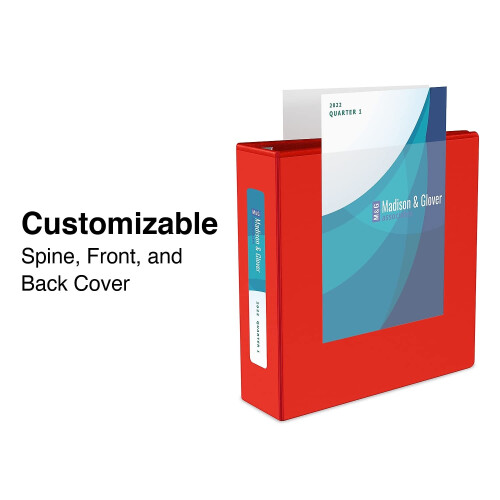 Staples Staples 82694 Pesado de 1 polegada de 3 polegadas Visualize o fich   rio vermelho (24669) 1