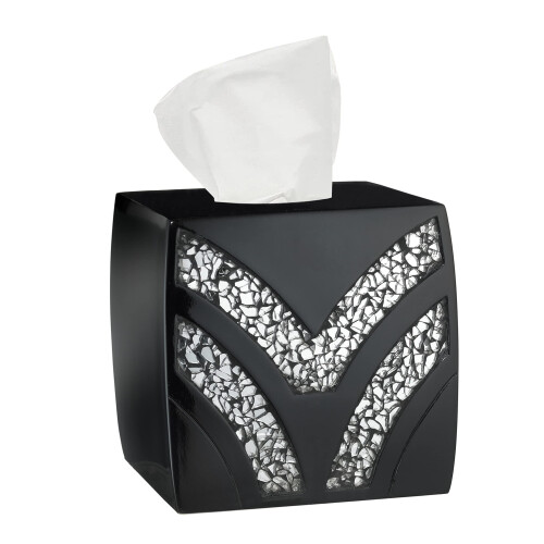 Popular Bath Sinatra Modern Bath Tissue Box Modern Classic Contemporary Decorative Beautiful Designs Bathroom Decor for Home Luxury Bath Black on OnBuy