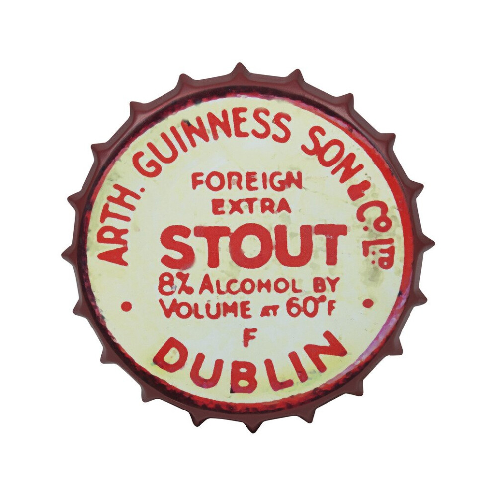 Guinness Vintage Merchandise Tin Sign | Guinness Metal Sign Wall Decor | Man Cave Beer Barrel Decor Decorations