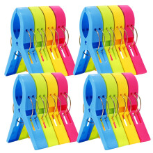 16-pack strandstoel handdoekclips-Cruise Essentials zwembadstoelclips grote hangende clipklemmen strandhanddoekhouder wasknijpers om te voorkomen dat