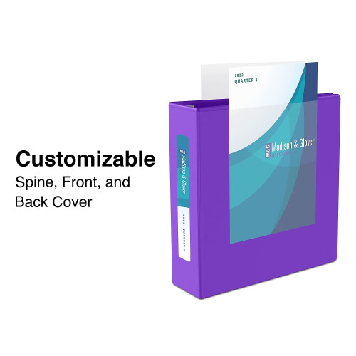 Staples Staples 82680 de servi   o pesado de 1,5 polegadas de 3 ring Binder roxo (24683-US) 1