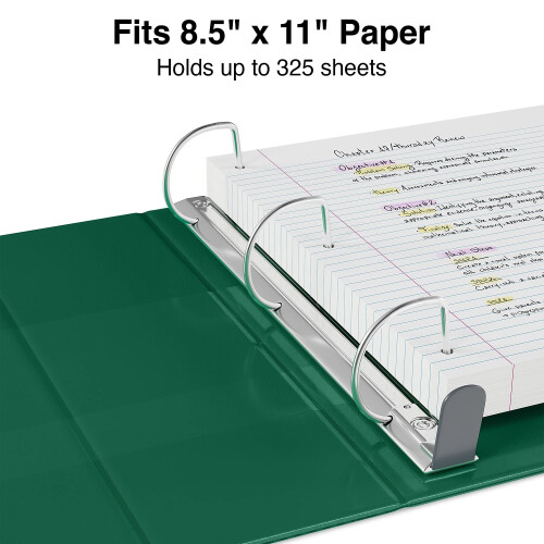 Staples Staples 82681 de servi   o pesado de 1,5 polegadas de 3 ring em letra Green (24682-US) 2