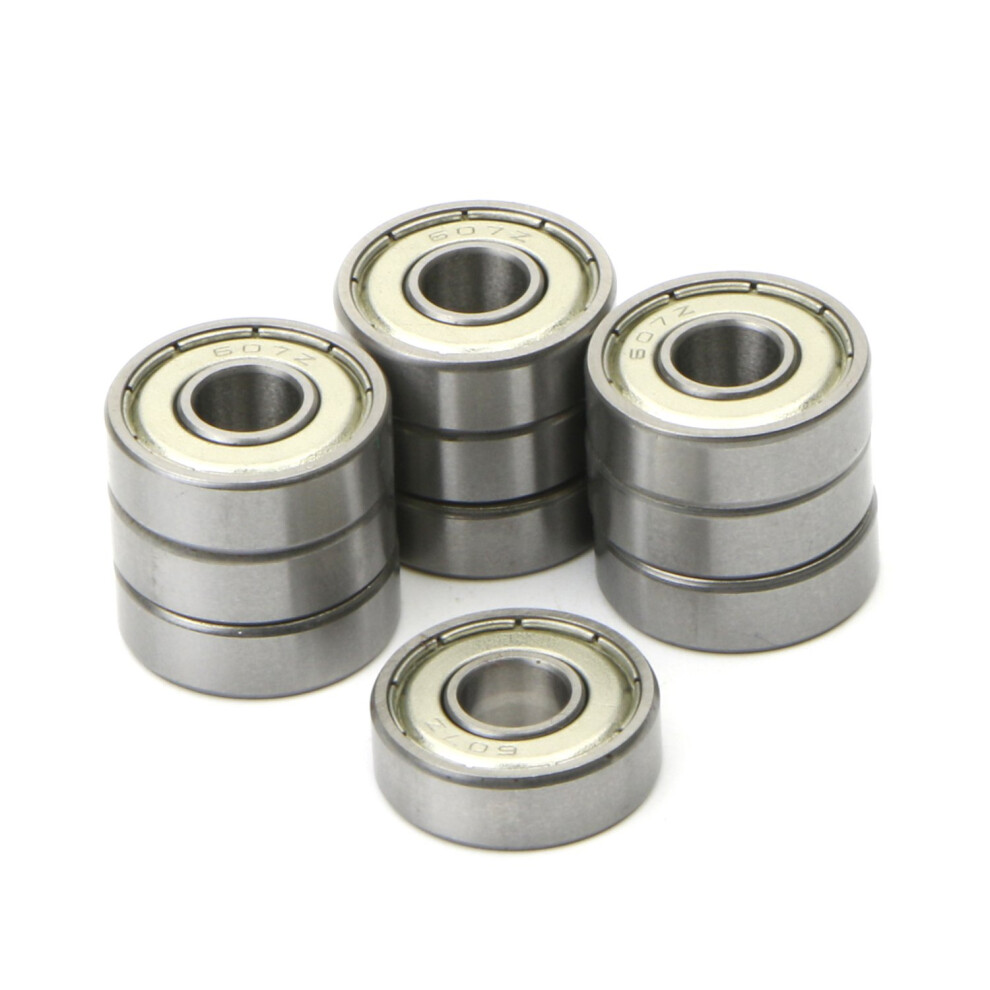 7X19X6Mm łOżYska Do Deskorolki Stalowe Miniaturowe łOżYsko Kulkowe ZwykłE 607ZZ 607Z 80017 10 Sztuk łOżYska Do Deskorolki-image