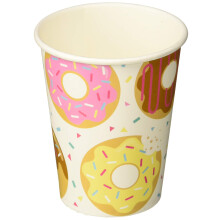 Creative Converting Donut Varma/Kalla Muggar, 9 oz, Vit