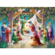Magi at The Manger Jigsaw Puzzle 550 Piece van Vermont Christmas Company - 24""""x18""""- Volledig in elkaar grijpende en willekeurig gevormde stukken