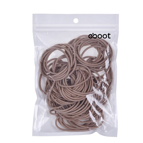 100 Élastiques à Cheveux Bandes de Queue de Cheval (5 x 0.3 cm, Blond) 1
