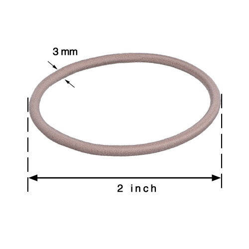 100 Élastiques à Cheveux Bandes de Queue de Cheval (5 x 0.3 cm, Blond) 2