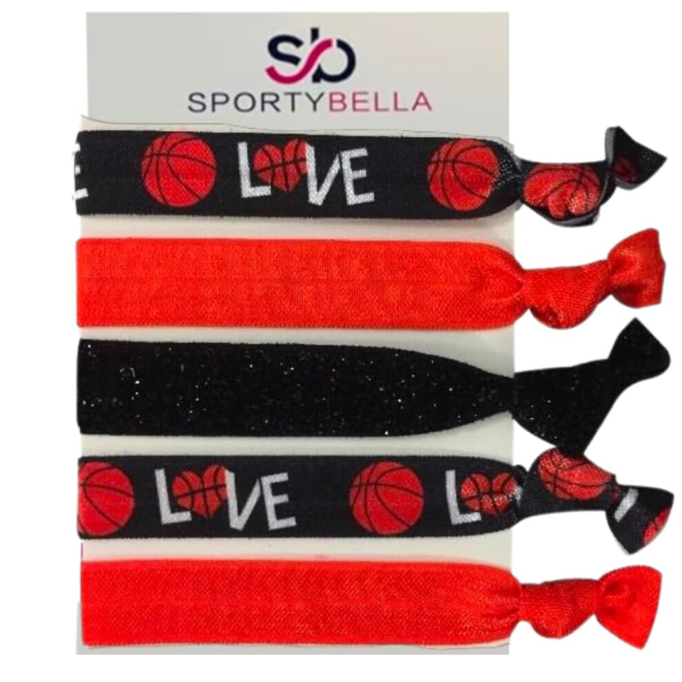 Basketball Hair Ties Basketball Hair Base Ponytail Holders Elastics Basketball No Crease Ribbon Akcesoria Do Wlosw Dla Dziewczat Dla Dziewczat D-image