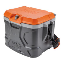 Klein Tools 55600 Work Cooler 17-Quart Lunch Box Holds 18 Cans Keeps Cool 30 Hours Seats 300 Lb Tradesman Pro Tough Box