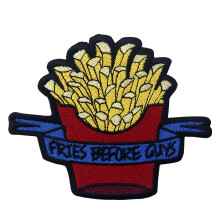Cartofi praji?i nainte de baie?i Chips Brodat Cartofi praji?i Insigna Calcat Pe Cusut Petic