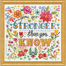 Kit punto croce contato Design Works Crafts 10"""" x 10"""" Stronger White