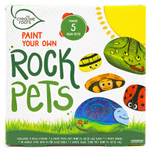 Creative Roots Paint Your Own Rock Pets od Horizon Group USA 6 barev tetec Vcetne kroucench oc a lepidla Vcebarevn