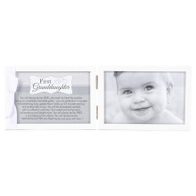The Grandparent Gift Company- 4 x 6 Double Hinged Table or Shelf Frame-First Granddaughter - Baby Reveal or Baby Shower