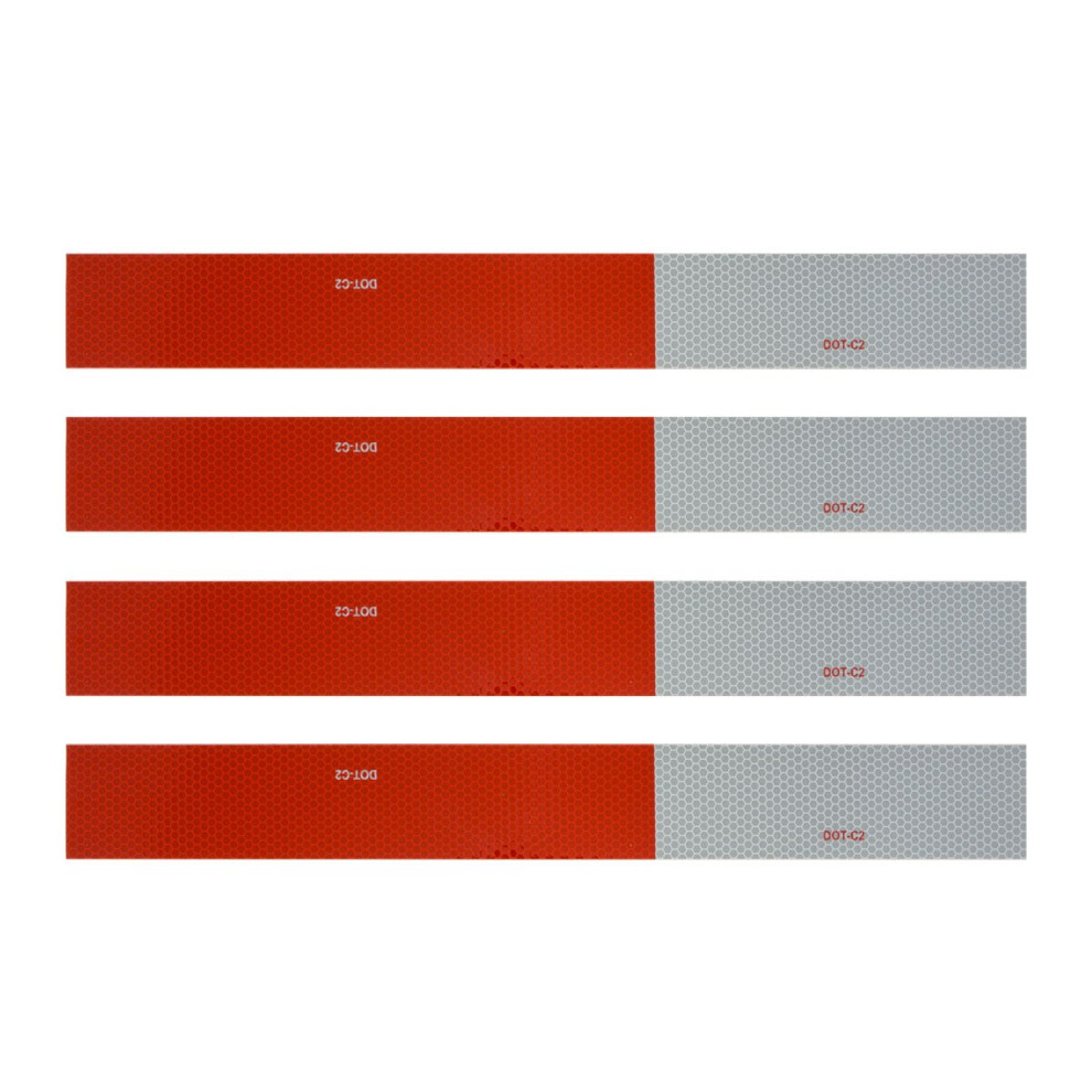 Grand General 92291 Dot-C2 Conspicuity Tape For Trucks Towing Trailers Rvs And Buses 4 Pack Red/White 760479922912