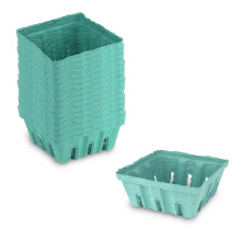 Produits MT Paniers de baies vertes 1/2 pinte - Fibre de pulpe moulee Panier de produits vendus pour les fruits et legumes d'emballage (paquet de