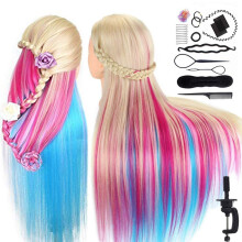 Tte mannequin avec cheveux mysweety 29 pouces coiffure colore mannequin tte coiffure pratication d'entranement