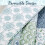 COZY LINE FASHIONS COMESTE Blue Fleur-de-Lis elegant floral Aqua Patchwork albastru 3