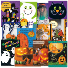 Set e??et????? ?a?t?? ??a t? Halloween ?e t?????sa f?t???af?a - ???????a ?e?at???? ?a?t?? d?a??p??, pa??t? a??a?, set 12 ?e????? ?a?t?? 5 x 7 ??ts??,