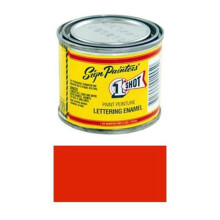 1 Shot Letter Emaille 102L Vuurrood 4Oz