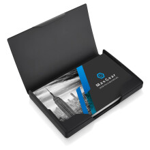 MaxGear Professionele, robuuste metalen visitekaartjeshouder Zak voor visitekaartjes Visitekaartjesportemonnee Visitekaartjesdrager 3,8x2,4x0,4 inch