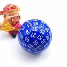 Bescon Polyhedral terninger 100 sider terning D100 Die 100-sidet terning D100 Game Dice 100-sidet terning af bl? farve
