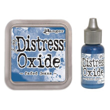 SPECIALE BUNDEL Ranger Tim Holtz Distress Oxide Inktkussen VERVAAGDE JEANS + Reinker