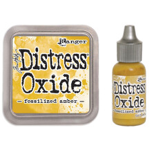 Speciale bundel Ranger Tim Holtz Distress Oxide inktkussen FOSSILIZED Amber +Reinker