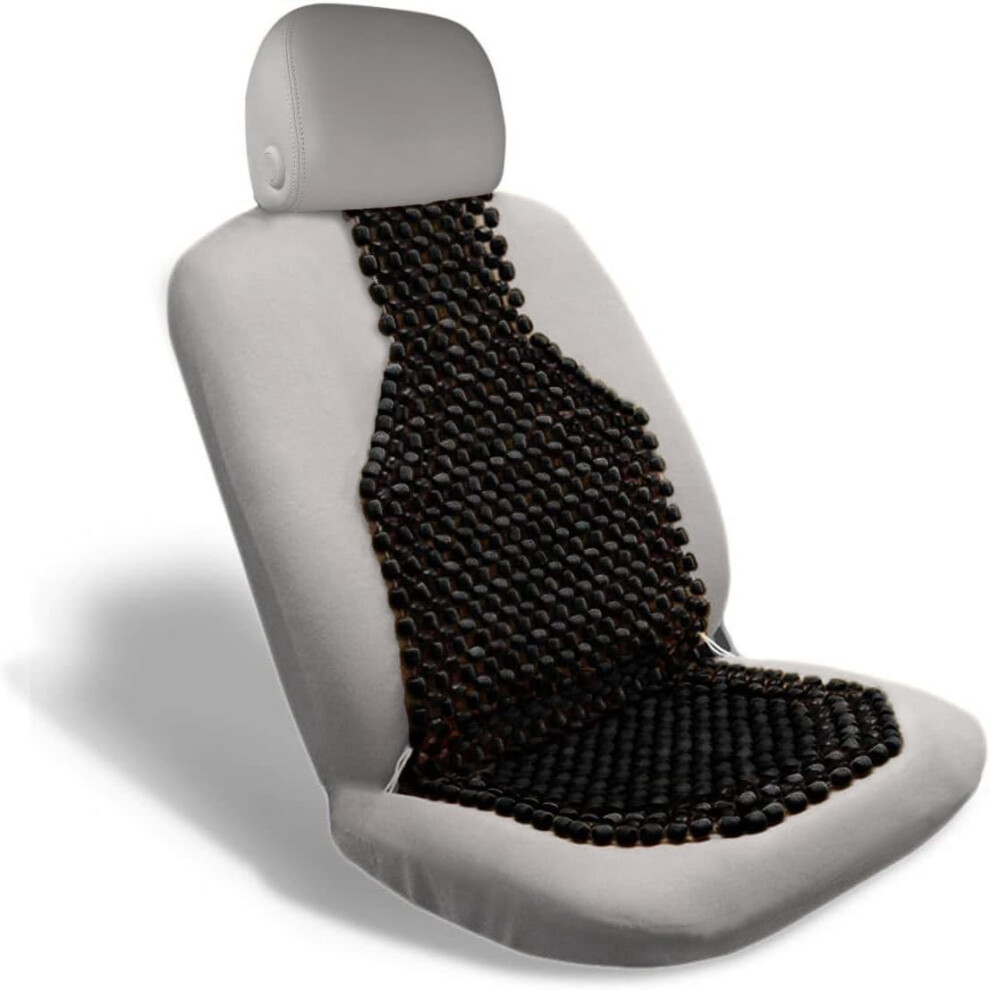 Vaygway Beaded Seat Cushion Car Driver Seat Cover With Durable & Double Strung Natural Wood Beads- Cooling Comfort Ventilated Massaging Support Cushio 715658620899