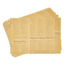 Juvale 12 folhas de papel Kraft Papel de embrulho de jornal para embalagem em movimento Papel de embrulho vintage para artes e ofcios Quadro de