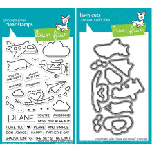 Lawn Fawn Plane en eenvoudige stempel- en matrijsbundel (LF1409) en (LF1410)