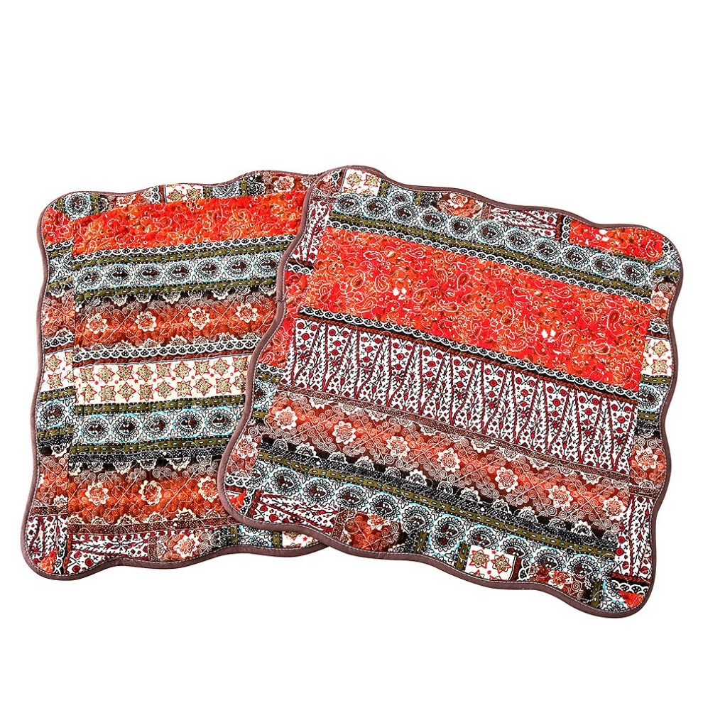 Housses de coussin en coton     rayures style classique NEWLAKE (2 pi   ces 45 x 45 cm)