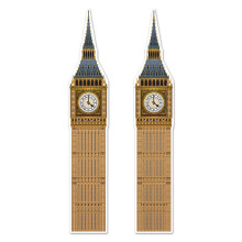 Beistle   2Piece Jointed Big Ben Cutouts  71""""  Multicolored
