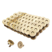 Z-COLOR 100 sets magnetische knoppen met drukknopen voor handtassen, portemonnees, doe-het-zelfaccessoires, tassen, jassen, covers enz. (14 mm brons)