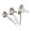 Funis de Condimentos HIC Kitchen, Conjunto de 3, 7-Polegadas x 3-Polegadas, Capacidades de .5, .75 e 2-Oz 1