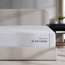 Nestl White Fitted Sheet Queen Size Extra Deep Pocket Queen Fitted Sheet Only 1800 Microfiber Fitted Bed Sheet Ultra Soft Fitted Queen Sheet Fits