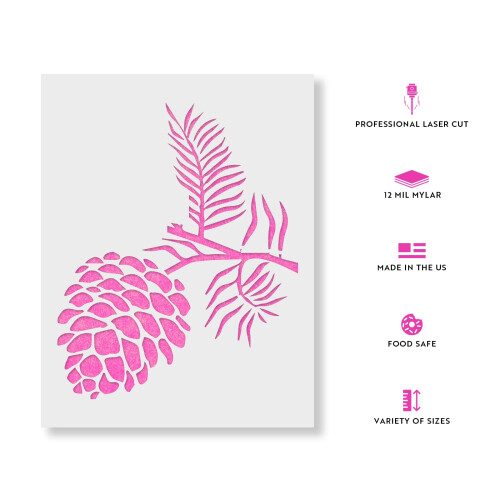 Pine Cone Stencil - Pine Cone Design Pine Cone Art Pine Cone Tree Stencils Pine Cone 1