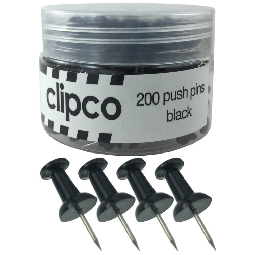 Bocal de punaises Clipco (200 unit   s) (noir)