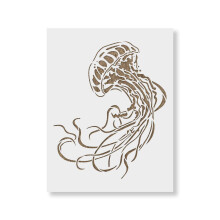Quallen-Schablone - Quallen-Kunst Quallen Quallen-Schablonen Quallen-Schablone Schablone Eine Qualle