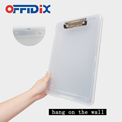OFFIDIX Portadocumenti in plastica trasparente, portadocumenti, portadocumenti, ideale per la scuola, la casa e l'ufficio. 2