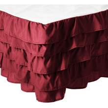 Elegant Comfort Luxurious Premium Quality 1500 Count Count Count Rinde and Fade resistant a une jupe de lit Multi-Ruffle de qualite de qualite eg