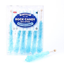 Extra groe Kandisstangen: 6 hellblaue Zuckerwatte-Lutscher einzeln verpackt Espeez Kandisstangen fr Sigkeitenbuffets, Geburtstage, Hochzeiten