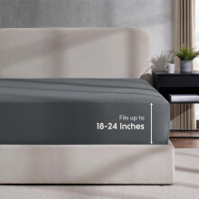 Nestl Grey Twin XL Fitted Sheet Only Extra Deep Pocket Fitted Bed Sheet 1800 Microfiber XL Twin Fitted Sheet Ultra Soft Fitted Sheet Twin XL Fits