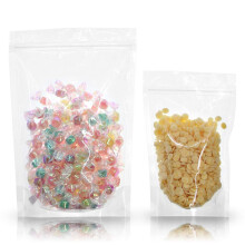 SUMDIRECT 100PCS 5,5X9 pouces Clear Stand Up Sacs de nourriture Zip Lock Stand-up Reutilisable Scellon Sache d'emballage Snack Emballage avec un