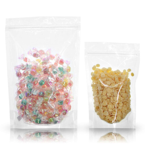 SumDirect 100pcs 5.5x9 Polegadas Sacos Reutilizáveis com Fecho para Alimentos