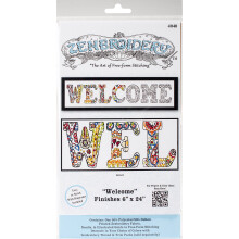 Design Works Crafts Inc. Design Works Zenbroidery Welkom 6"""""""" x 24"""""""" Craft Kit Diverse